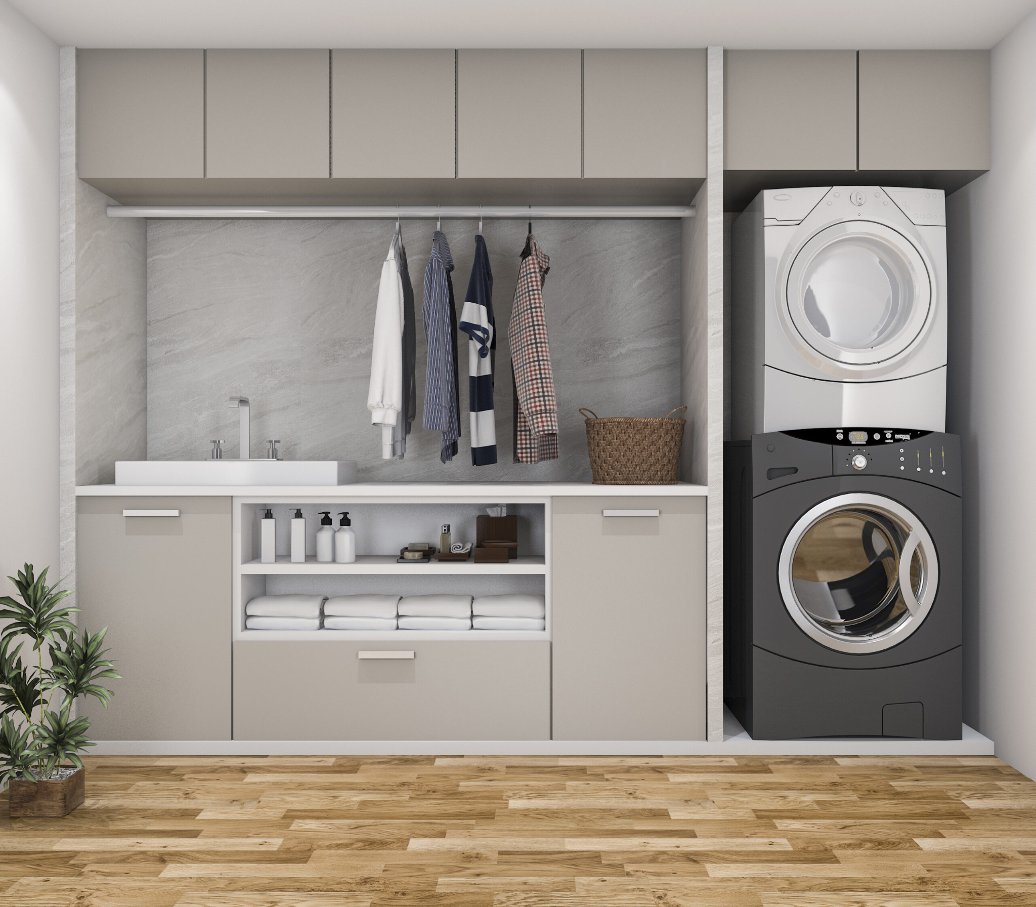 A laundry room design 